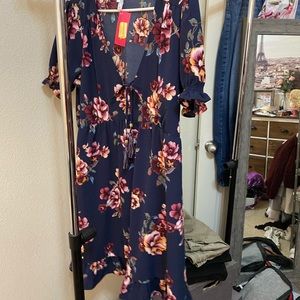 Blue floral dress